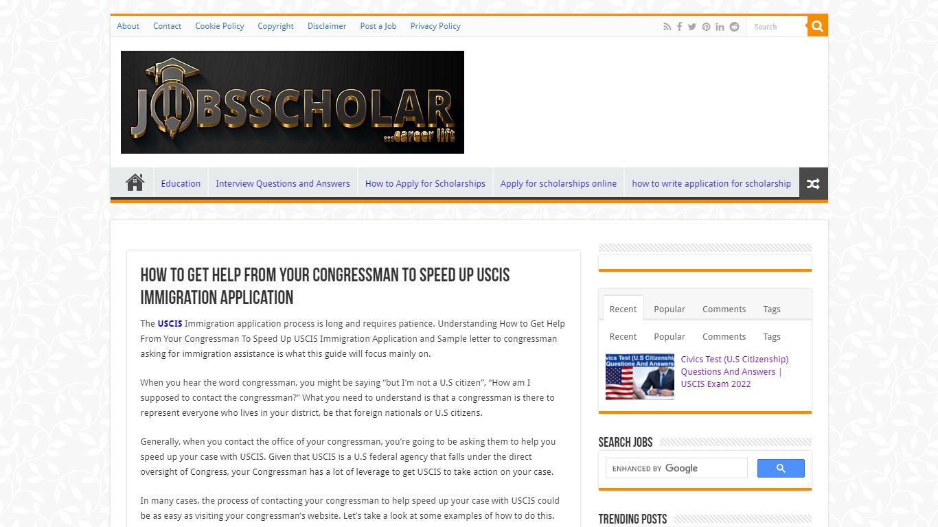 Sample letter to congressman To Speed Up USCIS ... - Jobsscholar